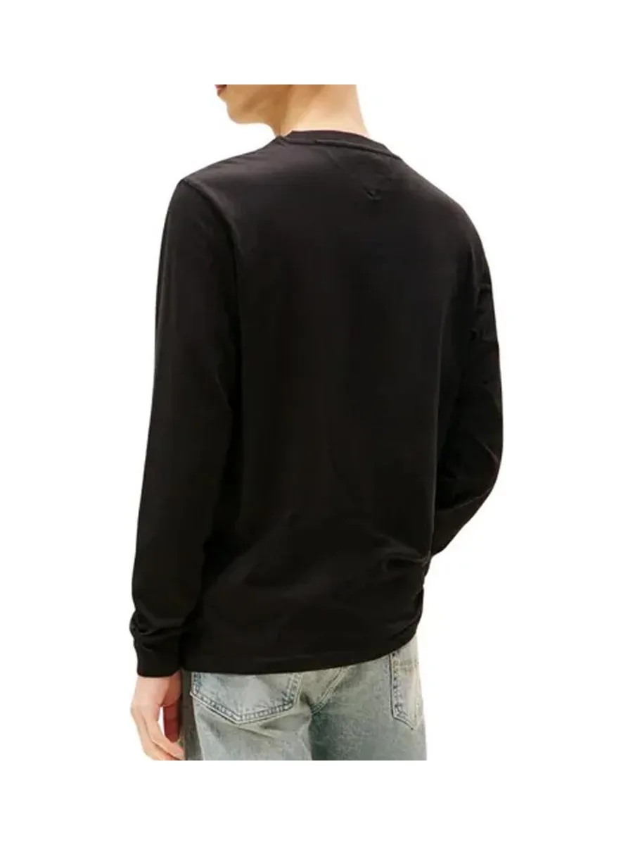 T-Shirt Manches Longues Noir Homme Tommy Hilfiger Chest 3