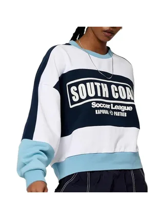 Sweat Blanc/Noir/Turquoise Femme Kaporal Vabre 1