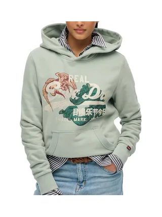 Sweat Vert Femme Superdry Tokyo 1