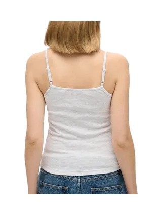 Débardeur Gris Femme Superdry Fine 2