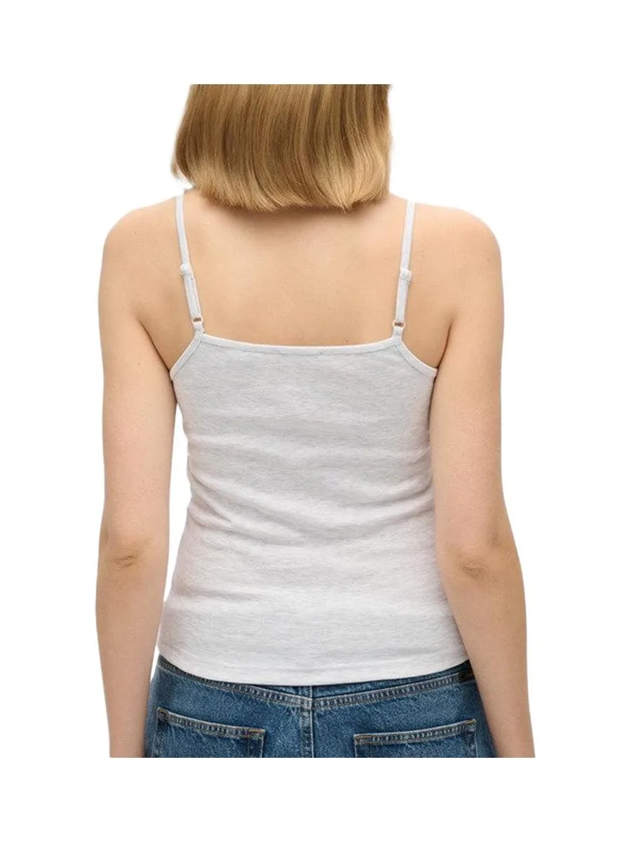 Débardeur Gris Femme Superdry Fine 3
