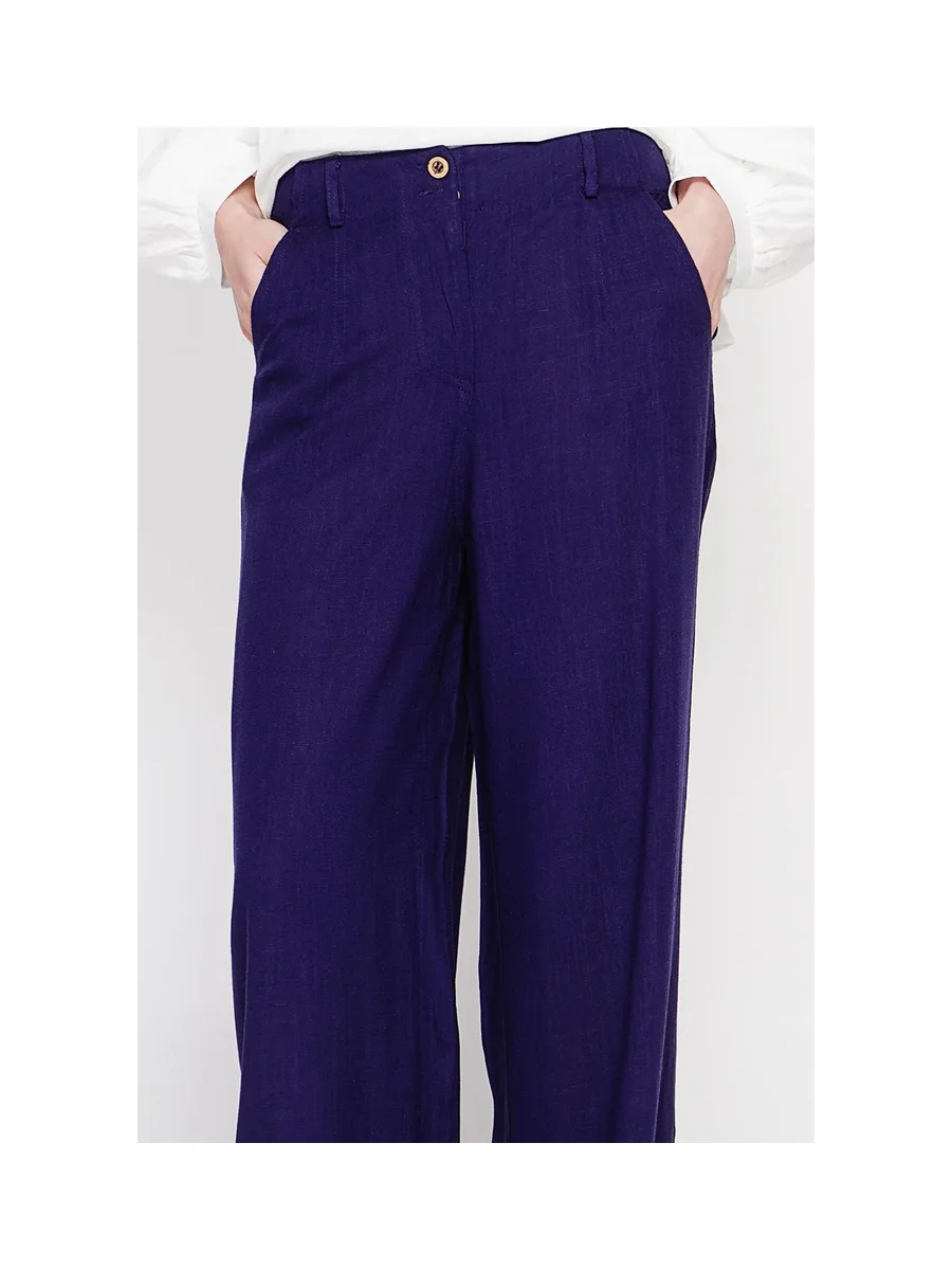 Pantalon ample Taille élastique à l'arrière avec poche plaquée 11