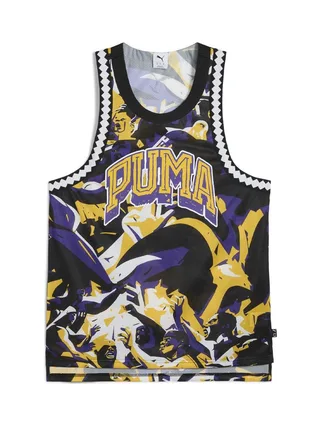 Débardeur Violet/Jaune Homme Puma Rival Rage Aop Mesh 2