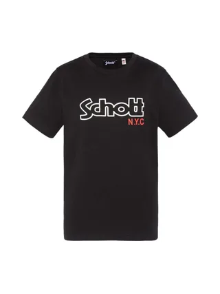 T-Shirt Noir Garçon Schott VINTAGE 1