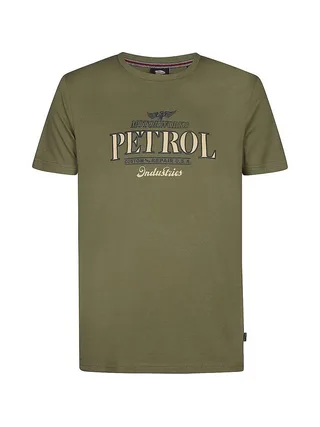 T-Shirt Kaki/Orange Homme Petrol Industries Classics 1