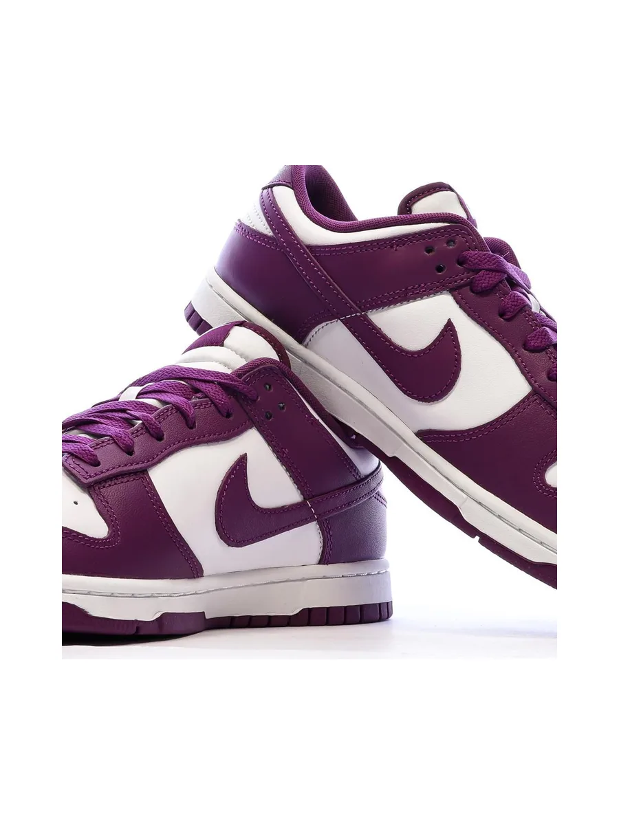 Dunk Low Baskets Blanches/Violettes Homme Nike 8