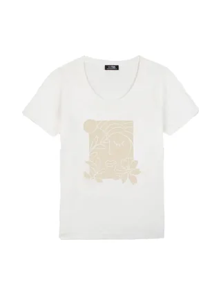 T-shirt Blanc Femme TBS OSIATTEE 1