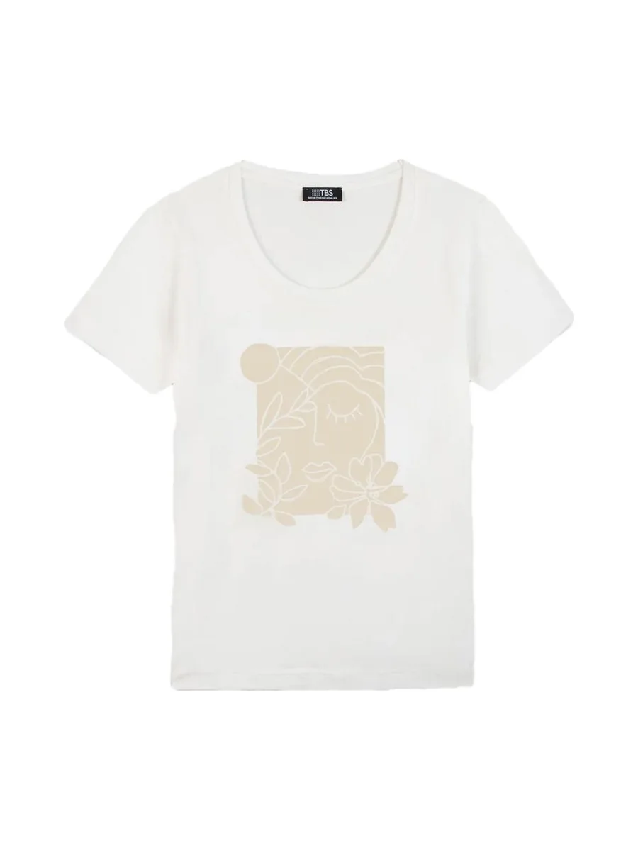 T-shirt Blanc Femme TBS OSIATTEE 1