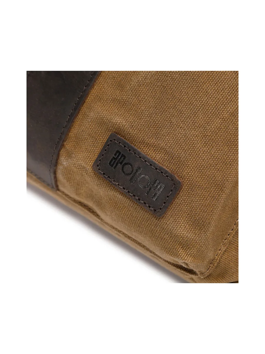 ALI - Sac à dos en cuir véritable et toile enduite - Bleu 48