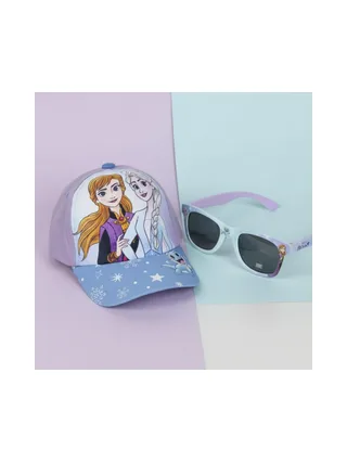 Kit Casquette + Lunette de Soleil Bleu/Mauve Enfant Sport Zone La Reine Des Neiges 2