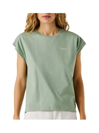 T-shirt Vert Femme Pepe jeans Bloom0 1