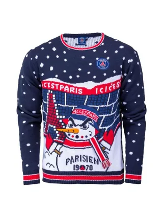 Pull de Noël Marine Homme PSG 70 1