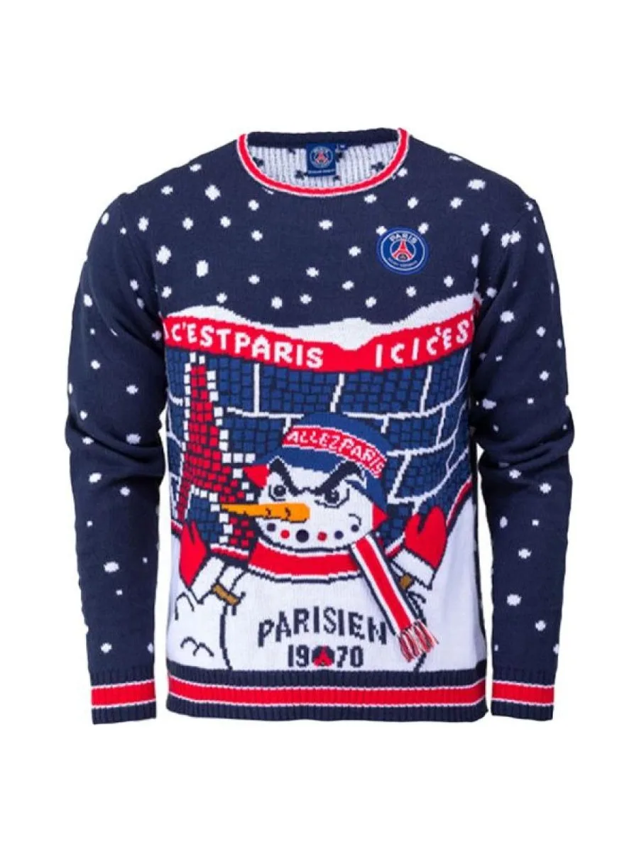 Pull de Noël Marine Homme PSG 70 2