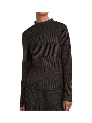 T-Shirt Doré/Noir Femme PIECES Mary 1