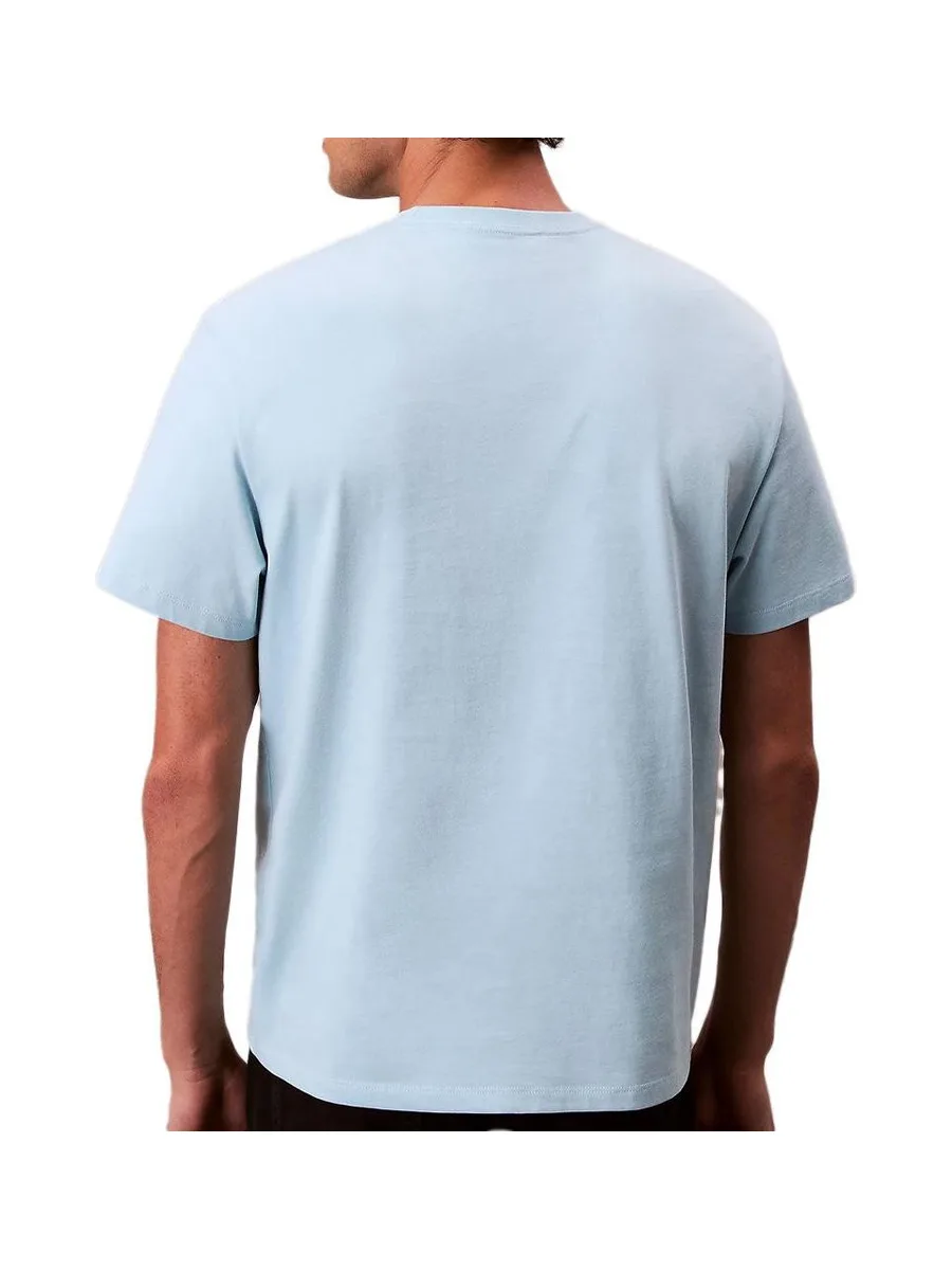 T-Shirt Bleu Homme Calvin Klein Jeans Hero 3