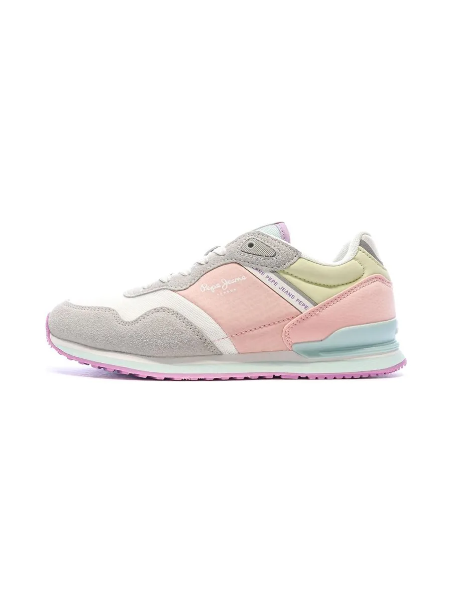 Baskets Gris/Rose/Jaune Femme Pepe jeans London 2
