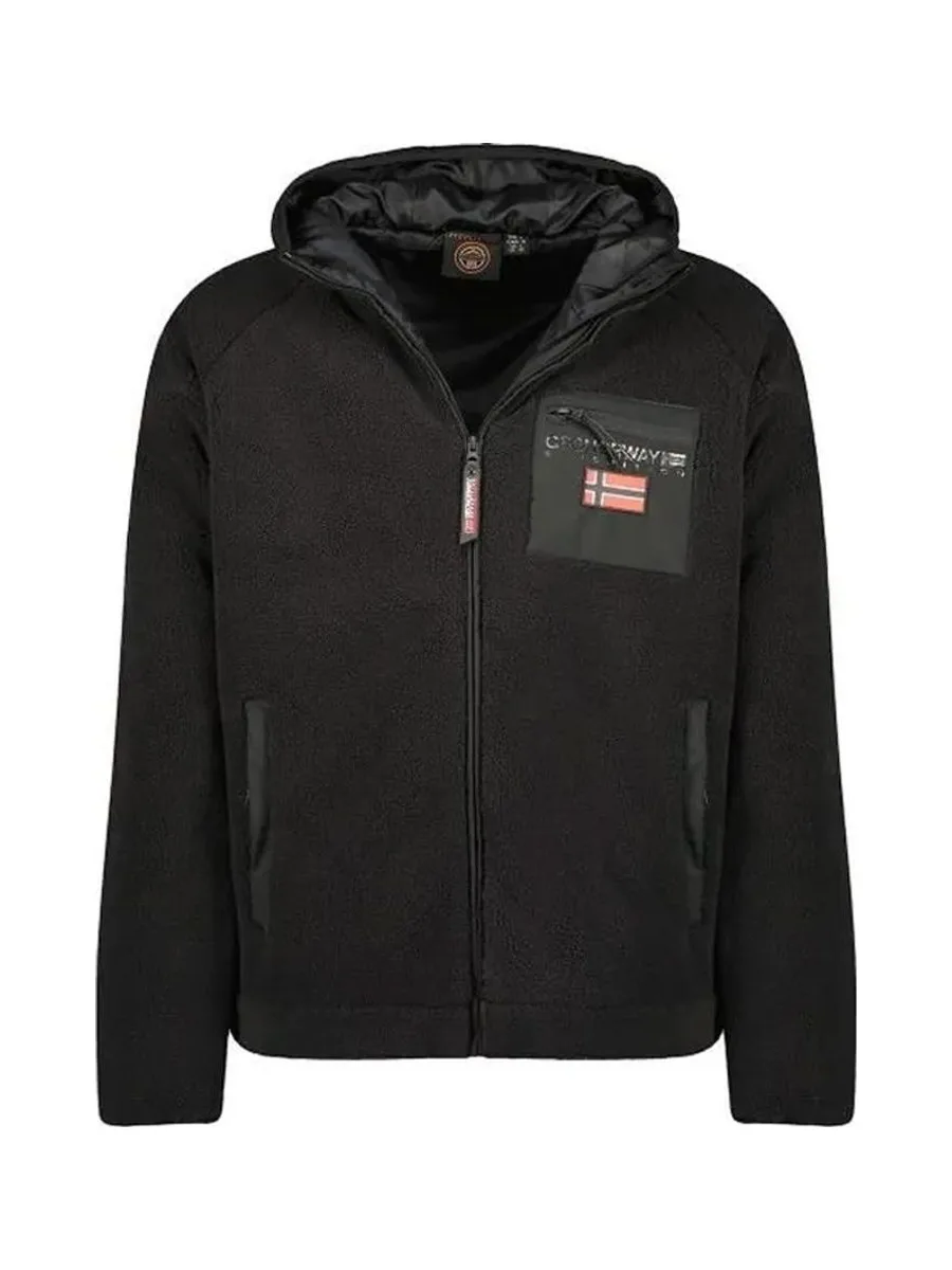 Veste Polaire Noire Homme Geographical Norway Ureversible 2