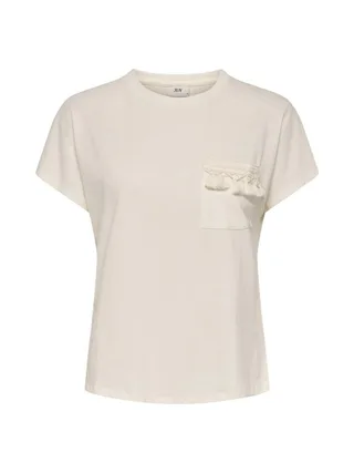 T-Shirt Beige Femme JDY Ilse Pocket 1