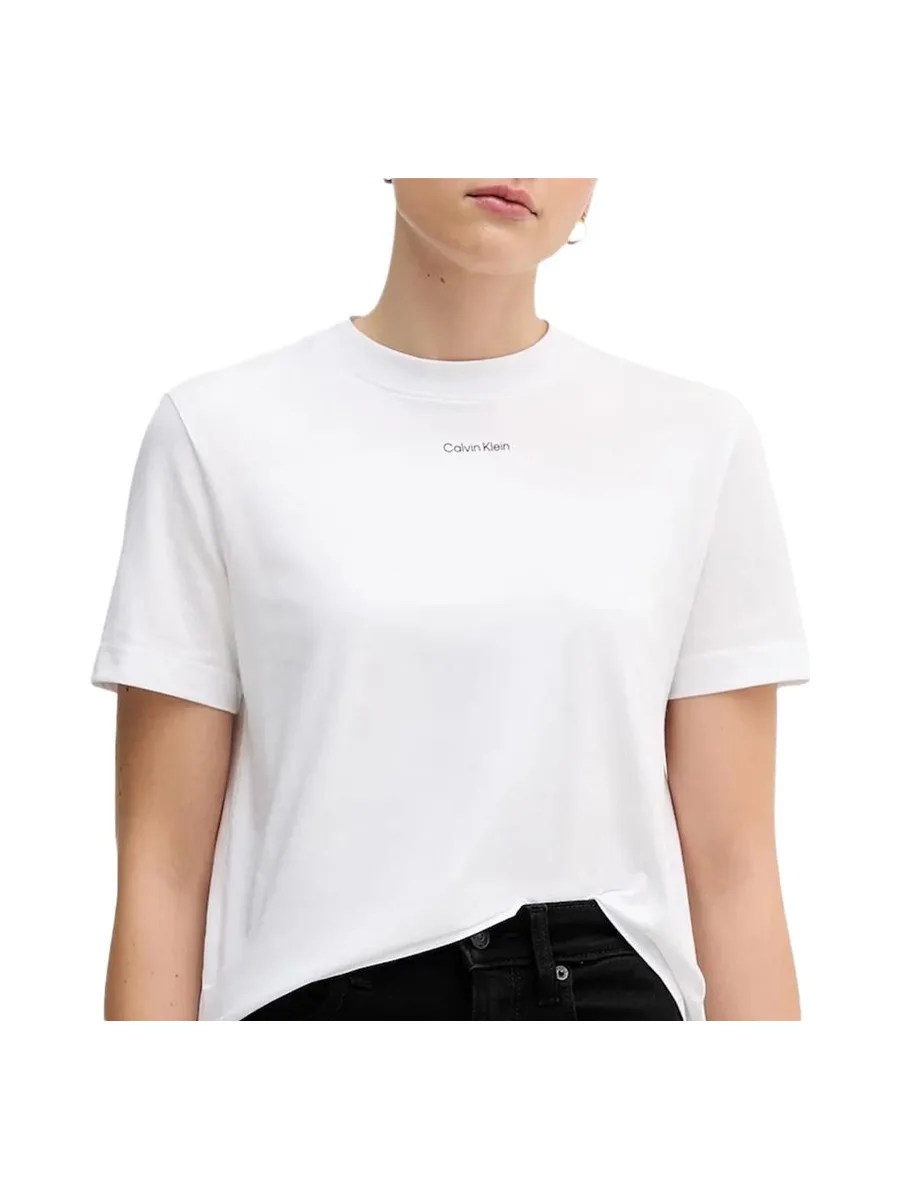 T-Shirt Blanc Femme Calvin Klein Jeans LV147C857G 2