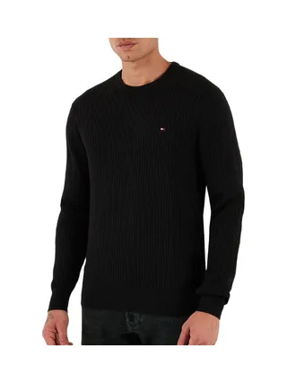 Pull Noir Homme Tommy Hilfiger Pima MW0MW40449 1