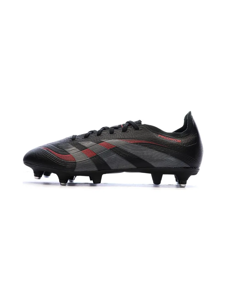 Chaussures de Foot Noir/Rouge Homme Adidas Predator League SG 2
