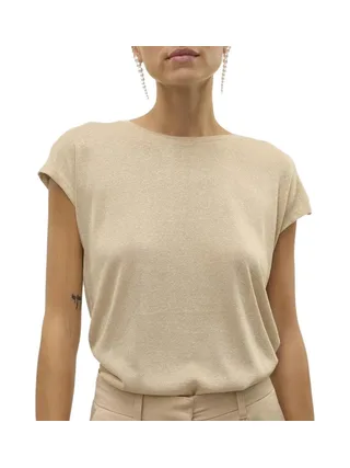T-Shirt Beige Femme Vero Moda Sarah 1