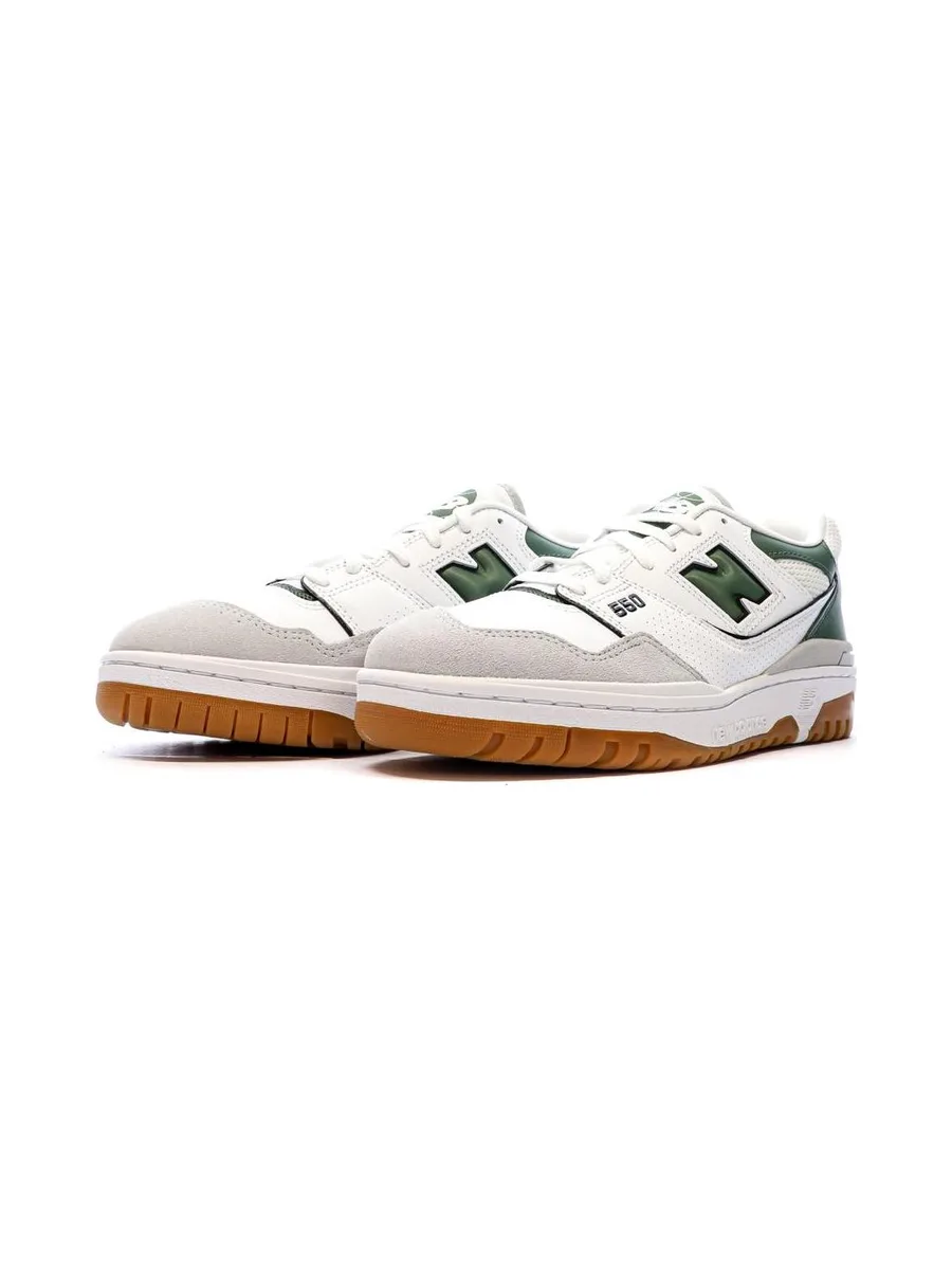 Baskets Blanc/Vert Homme New Balance 550 7