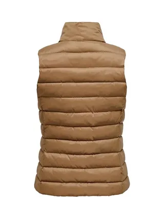 Doudoune Sans Manches Marron/Beige Femme Only Talire 2