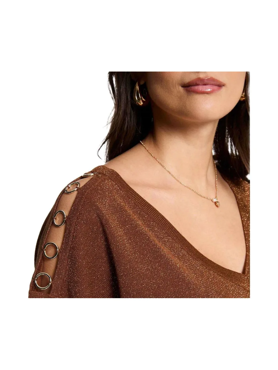 T-Shirt Marron/Doré Femme Morgan MRING 3