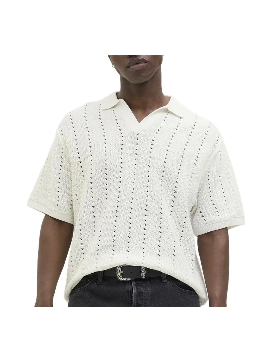 Polo Blanc Homme Jack & Jones Paros Knit 2