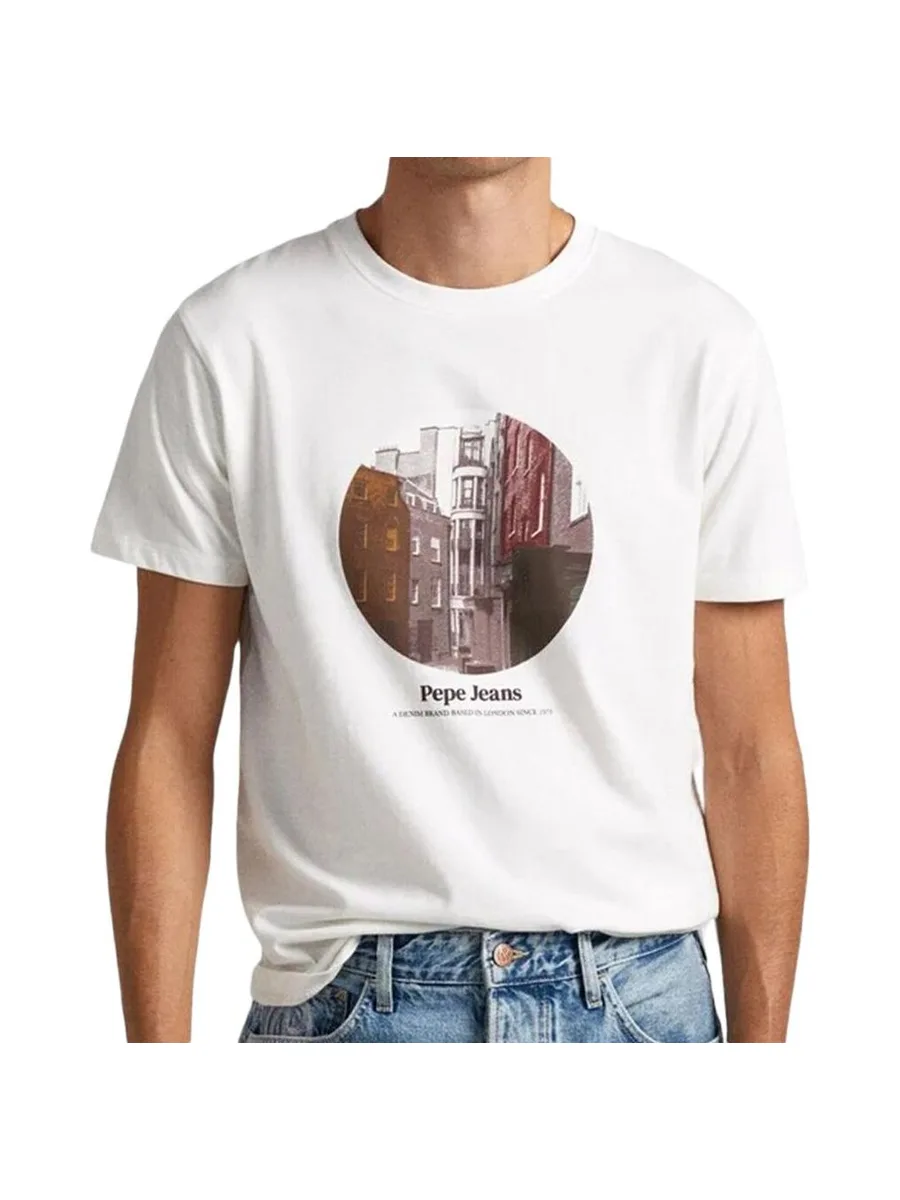 T-shirt Blanc Homme Pepe jeans Kervin 2
