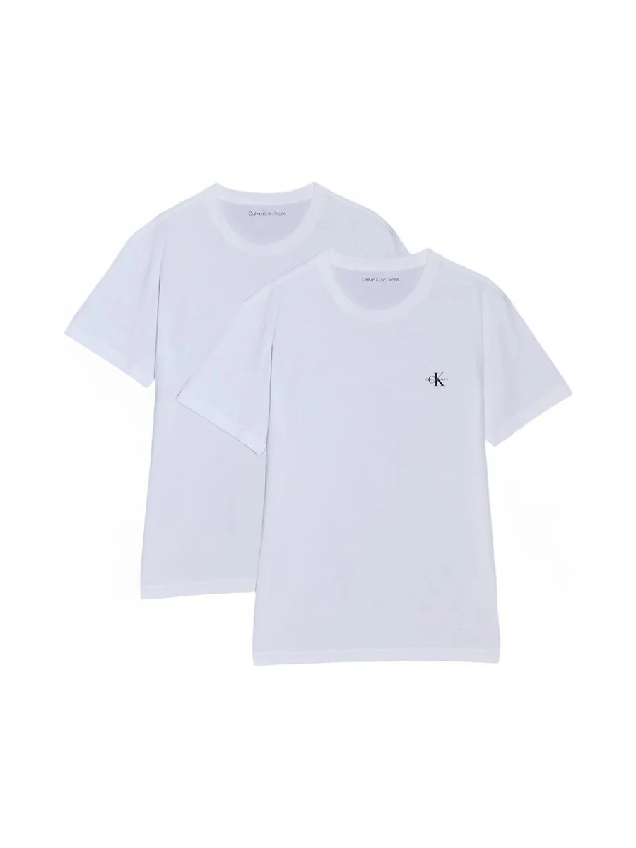 Lot de 2 T-shirts Blanc Homme Calvin Klein Monologo 3