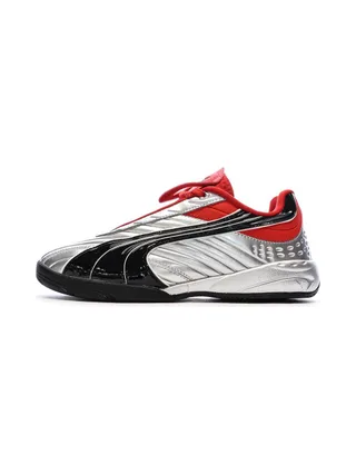 Baskets Argent/Rouge/Noir Garçon Puma Goalgetter 1