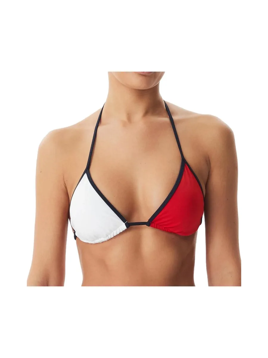 Haut de maillot de bain Marine/Blanc/Rouge Femme Tommy Hilfiger Triangle 2
