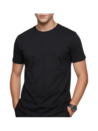 T-Shirt Noir Homme Lee Cooper GLC2051 1