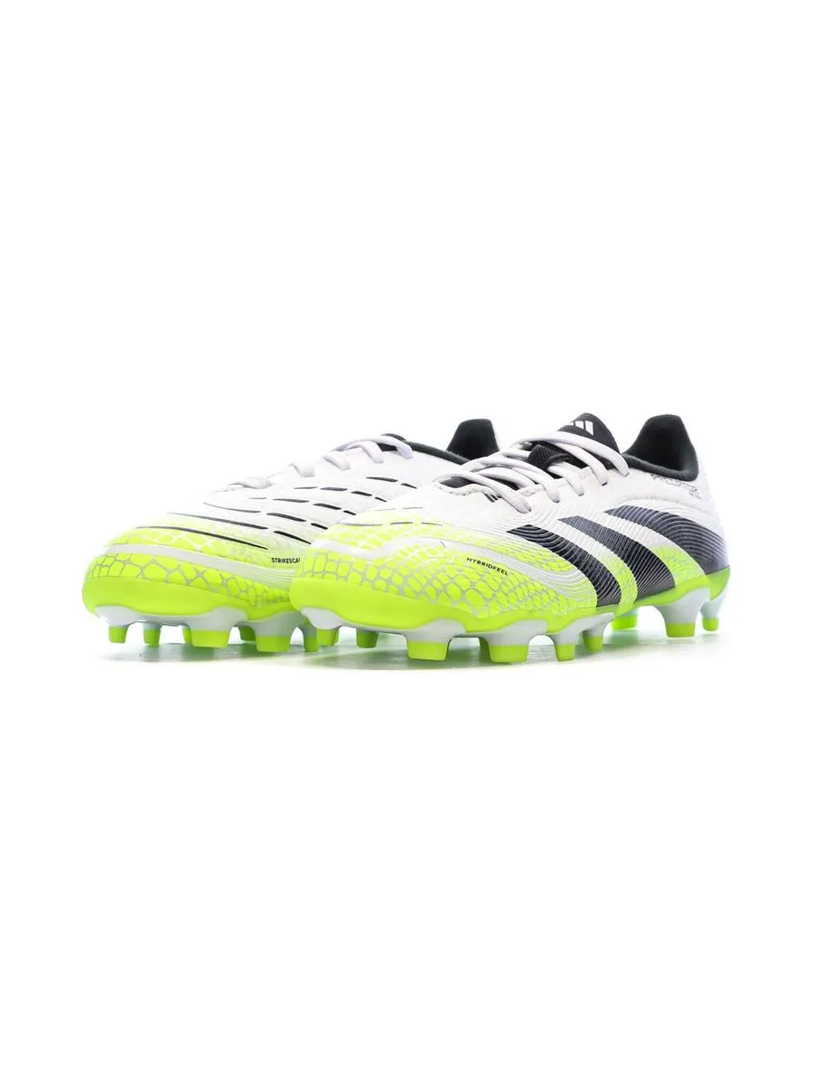 Chaussures de Foot Blanc/Noir/Jaune Junior Adidas Predator League MG 7