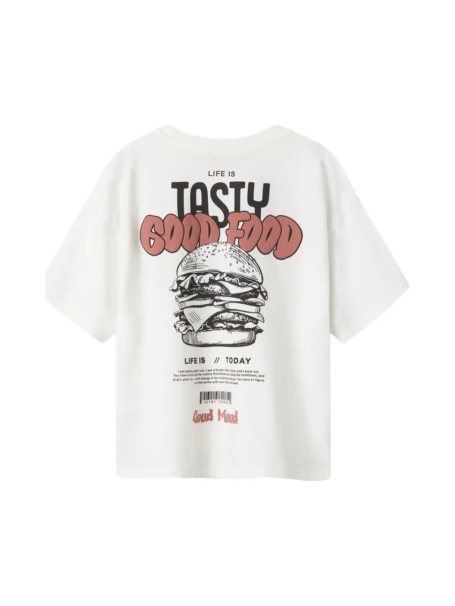 T-shirt Blanc Garçon Name it Mtibilbo 2