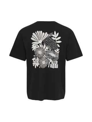 T-Shirt Noir Uni Homme Only & Sons Jeff 2