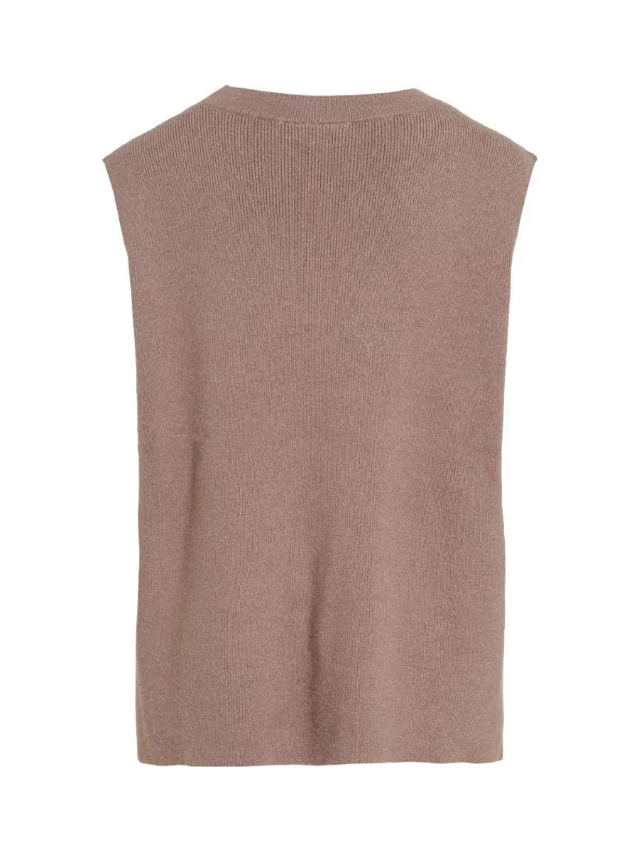 Pull Sans Manches Beige Femme Vila Vichelle 3