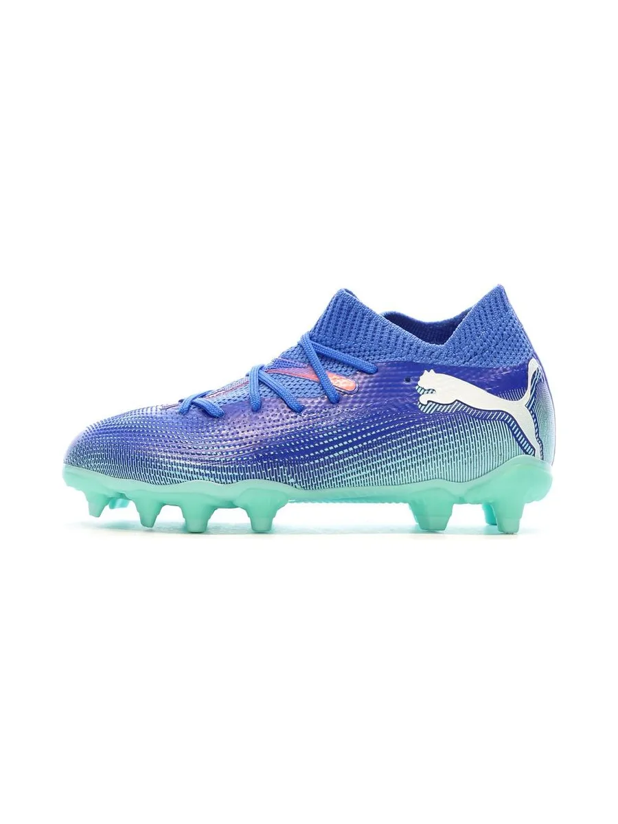 Chaussures de Foot Bleues Enfant Puma Future 7 Match FG/AG 2