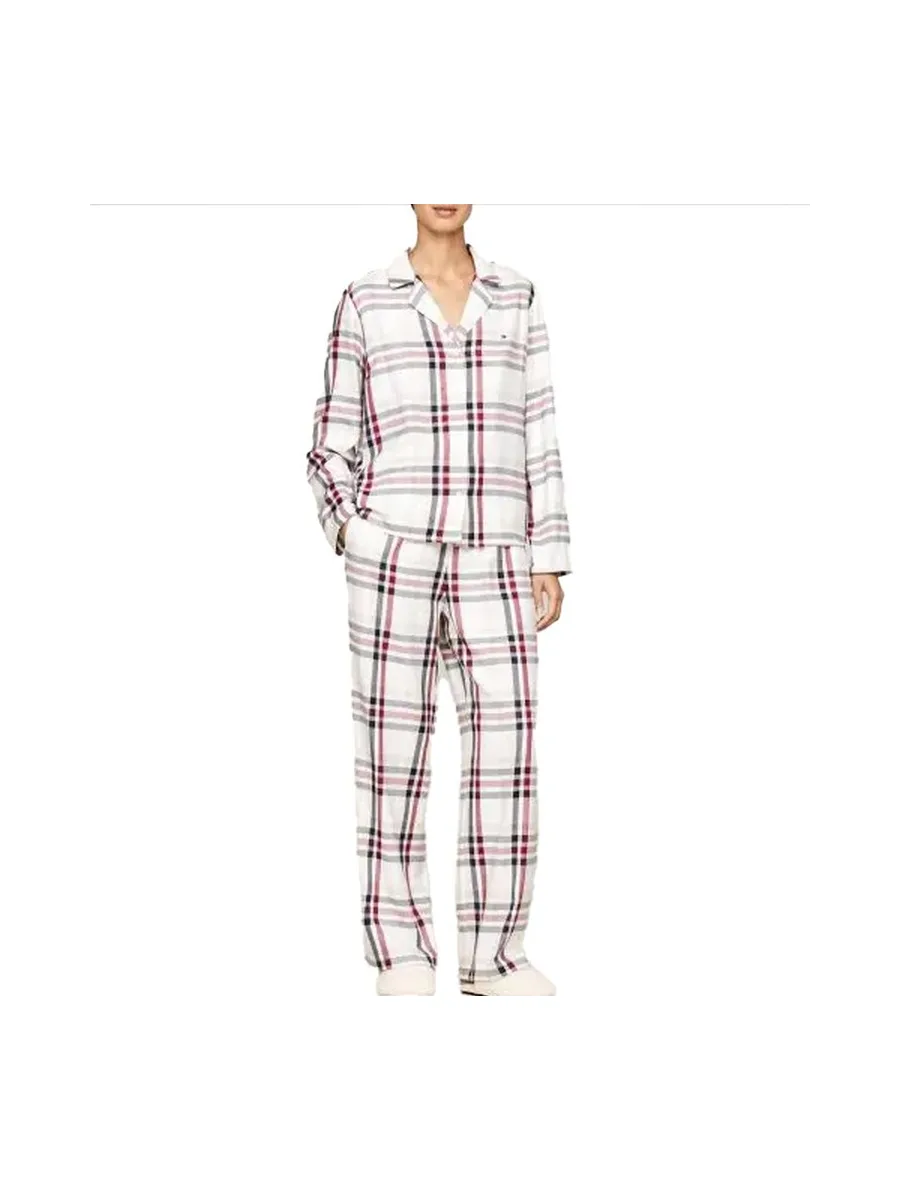 Pyjama Blanc à carreaux Femme Tommy Hilfiger Heritage 2