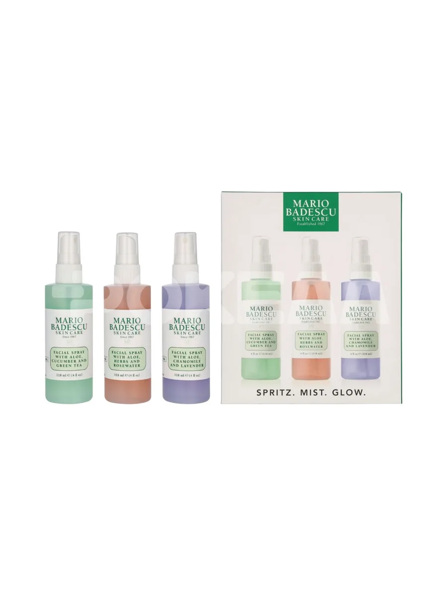 Mario Badescu Spritz Mist & Glow Set 354ml - 3x118ml 1