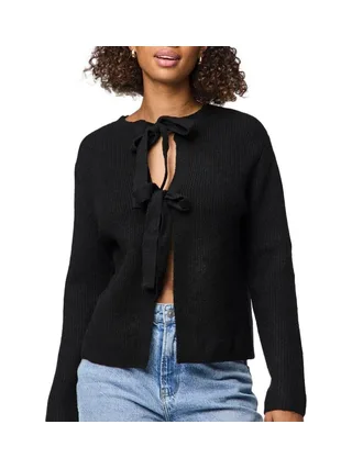 Pull Noir Femme Pieces Silly 1