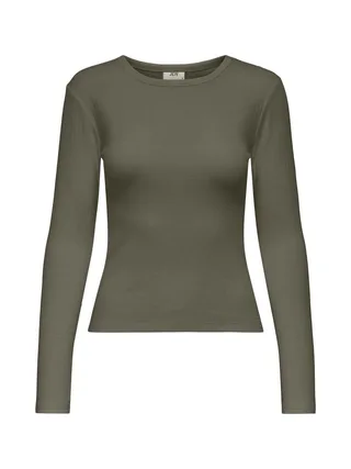 T-Shirt Manches Longues Kaki Femme JDY Vaya 1