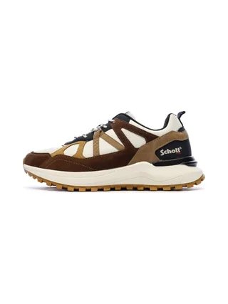 Baskets Beige/Bordeaux/Moutarde Homme Schott Heck 1