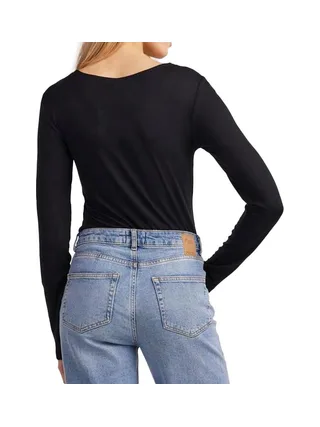 T-Shirt Noir Femme Pieces Pcbarbera 2