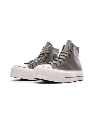 Baskets Grise Molleton Femme Converse Chuck Taylor All Star Lift 6