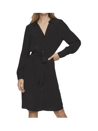 Robe Chemise Noir Femme Vila Fini 1