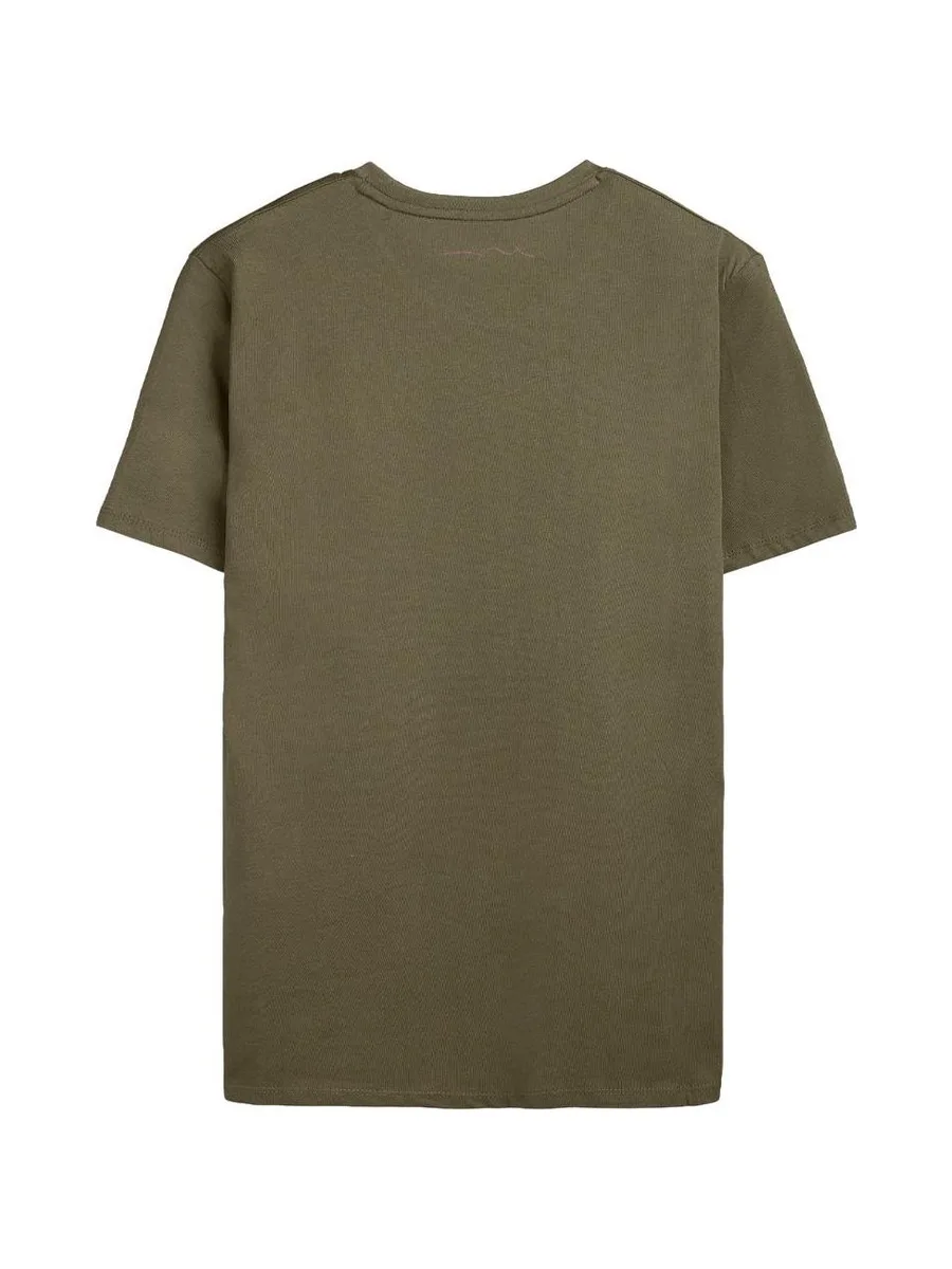 T-shirt Kaki Homme Teddy Smith Total 1 3