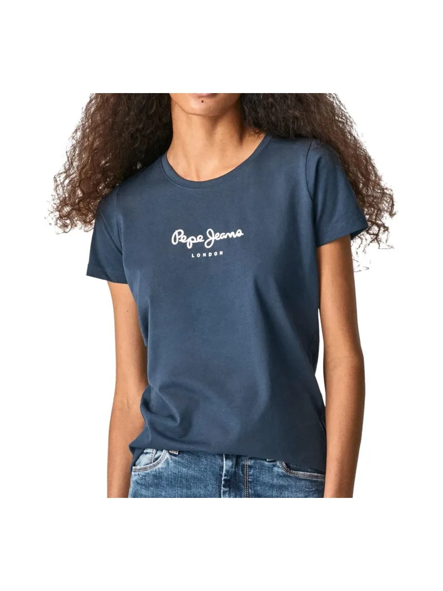 T-Shirt Gris/Bleu Femme Pepe jeans New Virginia 2